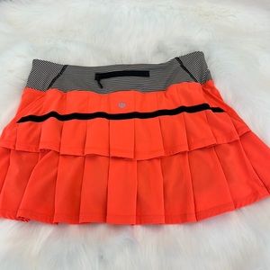 Lululemon Pace Setter Flare Orange/Tonka Stripe size 6